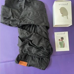 WildBird Black Ring Sling with Leather Logo Accent